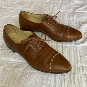 Sarah Flint Brown Leather Oxfords Size 41.5 EU 10.5 US